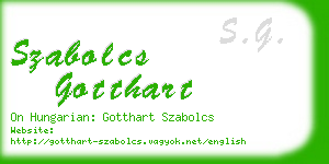 szabolcs gotthart business card